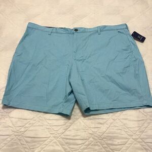 George lite blue flat‎ front shorts size 46 nwt